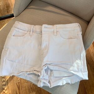 Abercrombie and Fitch white jean shorts
